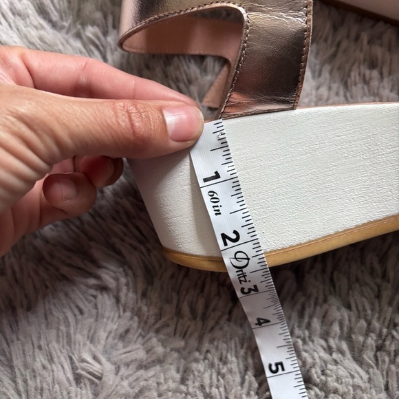 Sundance Sandals 10 Brown platform wedge Womens Shoes Made In Italy - Picture 13 of 14